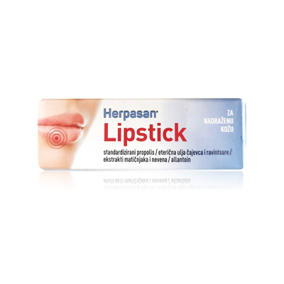 HERPASAN lipstick lūpų balzamas sudirgusiai odai, 4.5g paveikslėlis