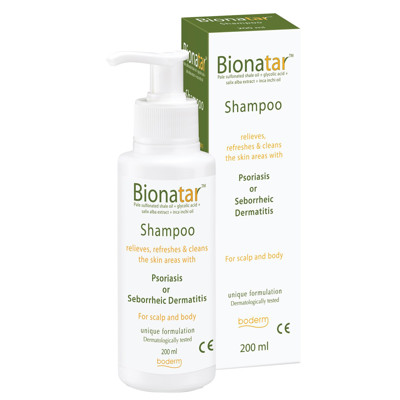 BIONATAR, šampūnas psoriazės ir seborėjinio dermatito požymiams lengvinti, 200 ml paveikslėlis