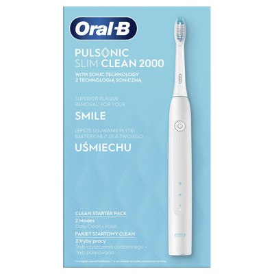 ORAL-B PULSONIC 2000 WHITE, elektrinis dantų šepetėlis paveikslėlis