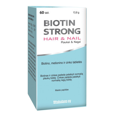 BIOTIN STRONG HAIR&NAIL, 60 tablečių paveikslėlis
