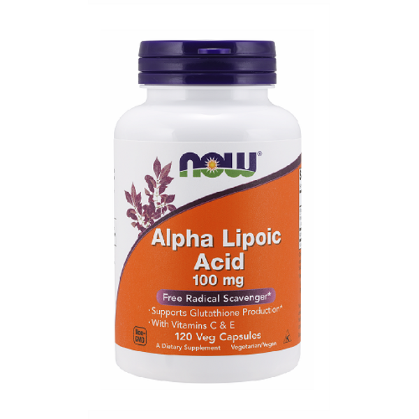 NOW Alpha Lipoic Acid 100mg 120 Veg. Kapsulių paveikslėlis