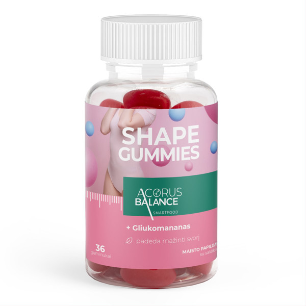 ACORUS BALANCE SHAPE GUMMIES + gliukomananas, 36 guminukai paveikslėlis