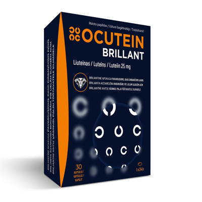 OCUTEIN BRILLANT LUTEIN, 25 mg, 30 kapsulių paveikslėlis