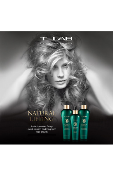 T-LAB Professional NATURAL LIFTING DUO SHAMPOO – NATŪRALAUS PAKĖLIMO DUO šampūnas 300 ML paveikslėlis