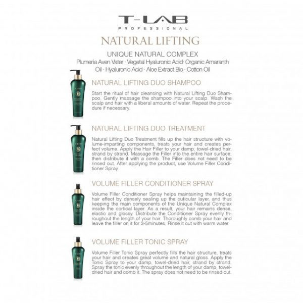 T-LAB Professional NATURAL LIFTING HAIR GROWTH TONER/TONIKAS 150 ML paveikslėlis