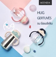 Mother-K HUG mėlyna gertuvė su šiaudeliu, 210 ml. paveikslėlis