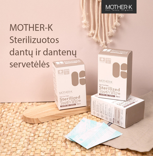 Mother-K sterilizuotos dantų ir dantenų servetėlės paveikslėlis