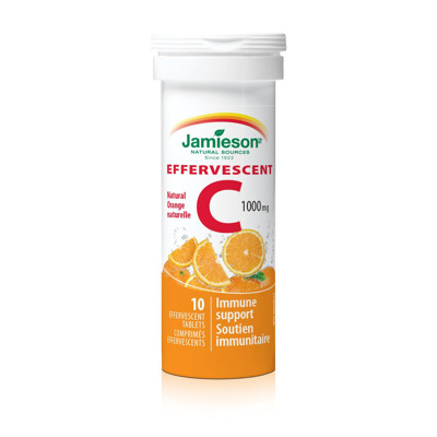 JAMIESON VITAMINAS C TIRPUSIS, 1000 mg, 10 tirpiųjų tablečių paveikslėlis