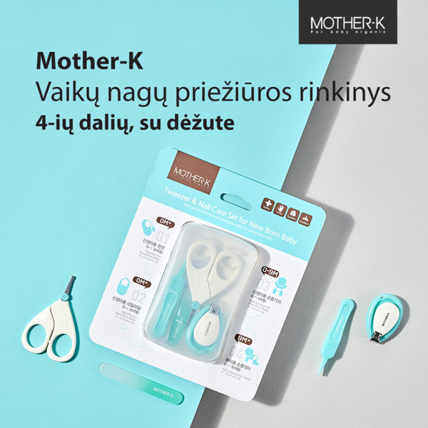 Mother-K 4-ių dalių Vaikų nagų priežiūros rinkinys dėžutėje, nuo 0 mėn. amžiaus paveikslėlis