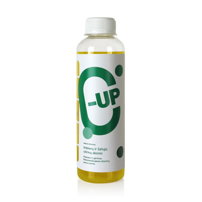C-UP, vitamino C gėrimas, žaliųjų citrinų ir imbiero skonio, 250 ml paveikslėlis