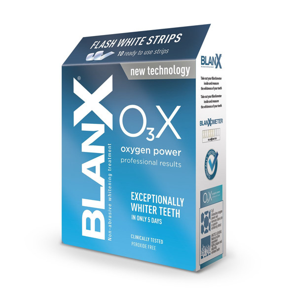 BLANX O3X, balinamosios dantų juostelės, 10 vnt. paveikslėlis