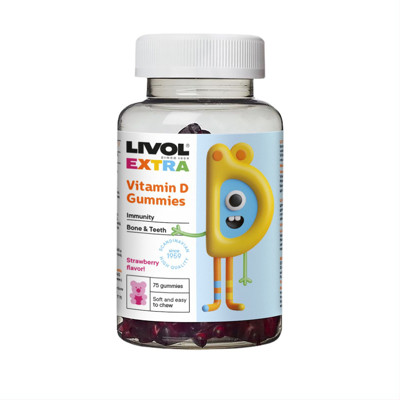 LIVOL EXTRA vitamino D3 guminukai, 70 guminukų paveikslėlis