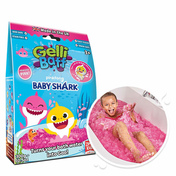 Zimpli Kids Gelli Baff milteliai Shark rožiniai, 300g paveikslėlis
