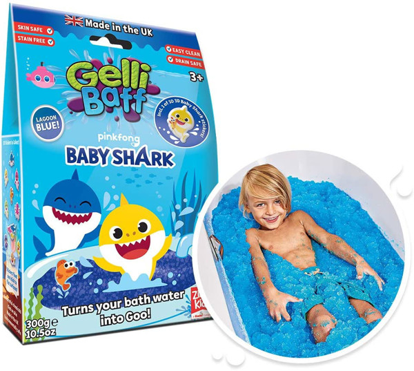 Zimpli Kids Gelli Baff želė milteliai Shark mėlyni, 300g paveikslėlis