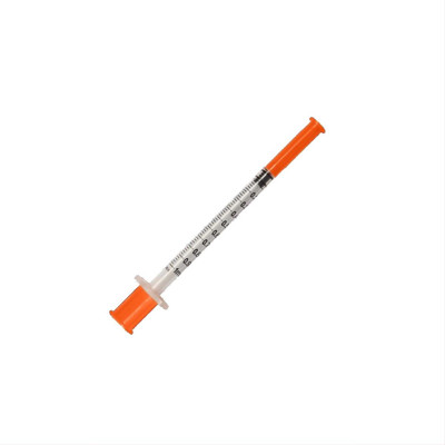 Insulininis švirkštas, 1 ml, U100, su integruota adata, 0,3 x 12 mm, 30G x 1/2" 100vnt. paveikslėlis