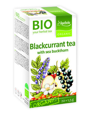 APOTHEKE BIO „Aktyvi diena“ vaisinė arbata su juodaisiais serbentais ir šaltalankiu, 1,5g N20 paveikslėlis