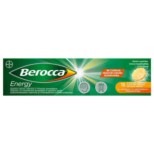 BEROCCA PLUS, šnypščiosios tabletės, N15 paveikslėlis