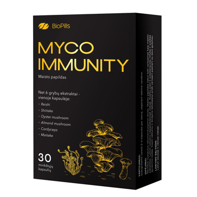 MYCO IMMUNITY, imunitetui, 30 kapsulių paveikslėlis