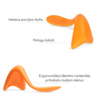 Baboo mokomasis lenktas šaukštelis, oranžinė, 9+ mėn paveikslėlis