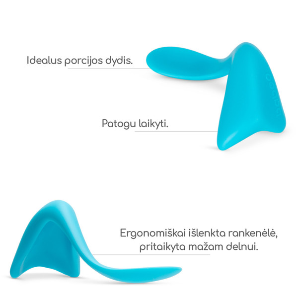 Baboo mokomasis lenktas šaukštelis, mėlyna, 9+ mėn paveikslėlis