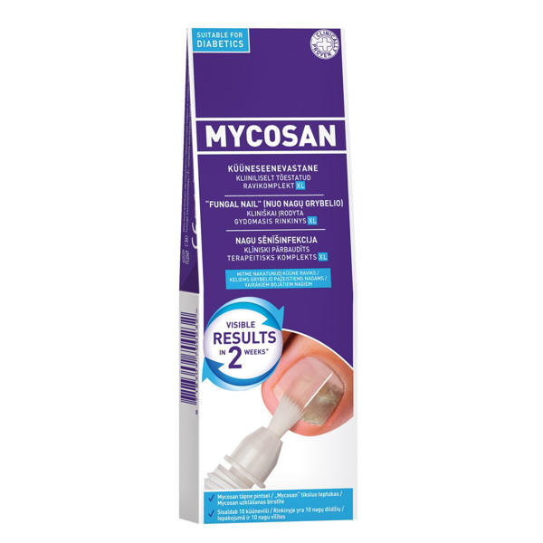 MYCOSAN 10 ml + 10 dildžių nagams paveikslėlis MYCOSAN 10 ml + 10 dildžių nagams paveikslėlis
