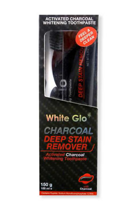 Dantų pasta "White Glo" Charcoal deep stain , 150g paveikslėlis