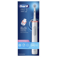 ORAL-B PRO 3000 SENSITIVE, elektrinis dantų šepetėlis, baltas paveikslėlis