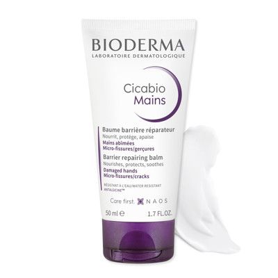 BIODERMA CICABIO MAINS, atkuriamasis rankų balzamas, 50 ml paveikslėlis