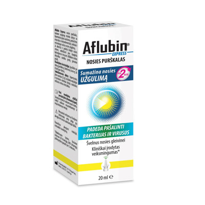 AFLUBIN EXPRESS, nosies purškalas, 20 ml paveikslėlis