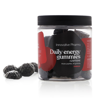 DAILY ENERGY GUMMIES (+CAFFEINE), 60 guminukų paveikslėlis