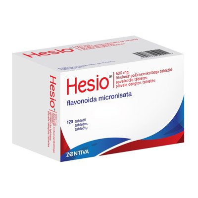 HESIO 500 mg, plėvele dengtos tabletės, N120 paveikslėlis