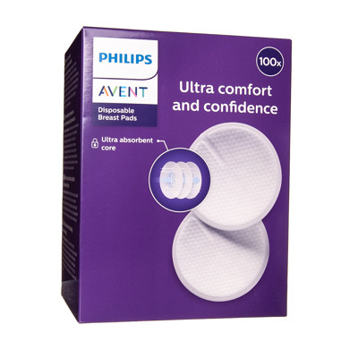 PHILIPS AVENT, vienkartiniai įklotai į liemenėlę, SCF254/13, 100 vnt. paveikslėlis