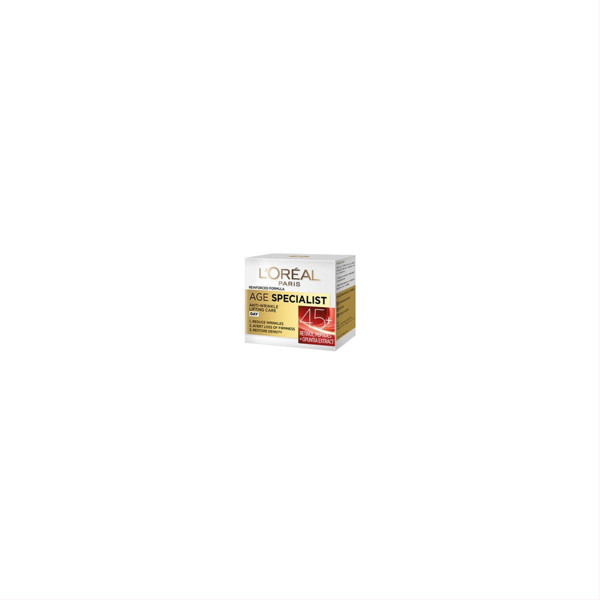 L'OREAL AGE SPECIALIST 45+, dieninis veido kremas, 50ml paveikslėlis L'OREAL AGE SPECIALIST 45+, dieninis veido kremas, 50ml paveikslėlis