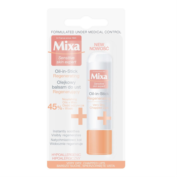 MIXA REGENERATING OIL LIP SERUM, regeneruojamasis lūpų serumas paveikslėlis