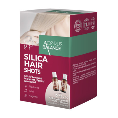 SILICA HAIR SHOTS, 14 buteliukų po 10 ml skysčio paveikslėlis