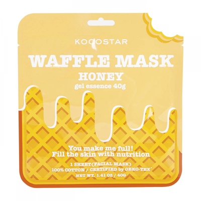 KOCOSTAR Waffle Mask maitinanti veido kaukė Honey, 40 g paveikslėlis