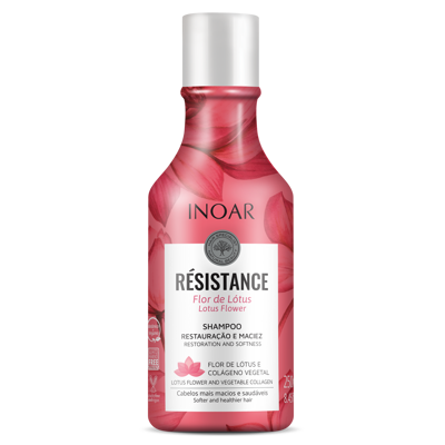 INOAR Resistance Flor de Lotus Shampoo - regeneruojantis blizgesio suteikiantis šampūnas 250 ml paveikslėlis