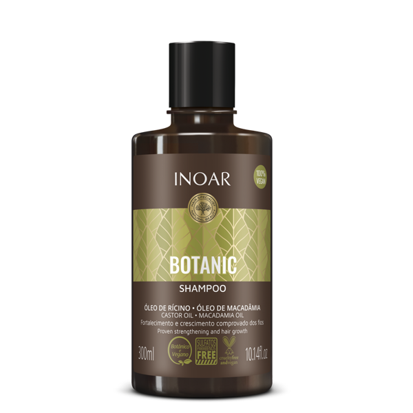 INOAR Botanic Shampoo - plaukus stiprinantis ir augimą skatinantis šampūnas su ricinos aliejumi 300 ml paveikslėlis