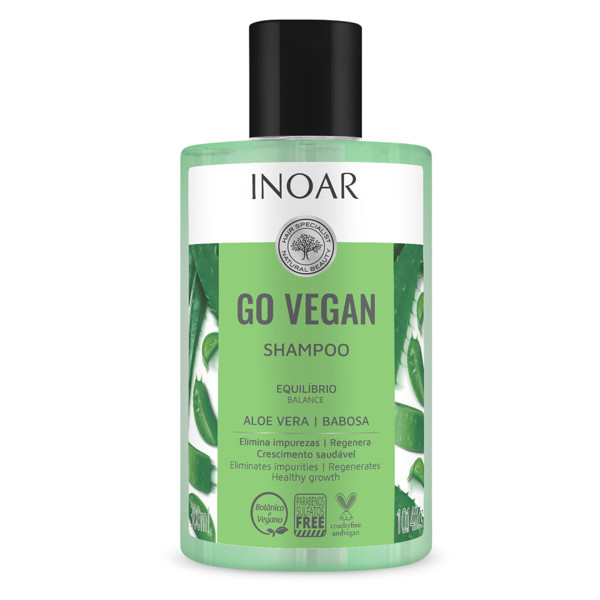 INOAR Go Vegan Balance Shampoo - balansuojantis šampūnas su alaviju 300 ml paveikslėlis