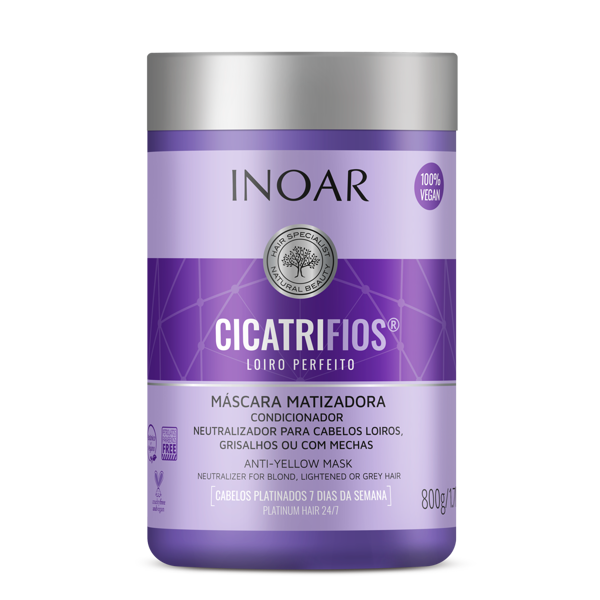 INOAR CicatriFios Perfect Blond Mask - plaukų kaukė šviesiems plaukams 800 g paveikslėlis