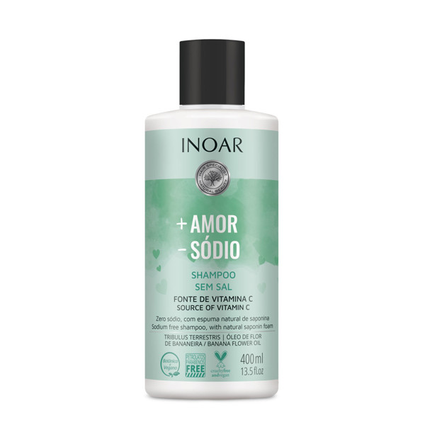 INOAR More Love Less Salt Shampoo – šampūnas be druskų 400 ml paveikslėlis
