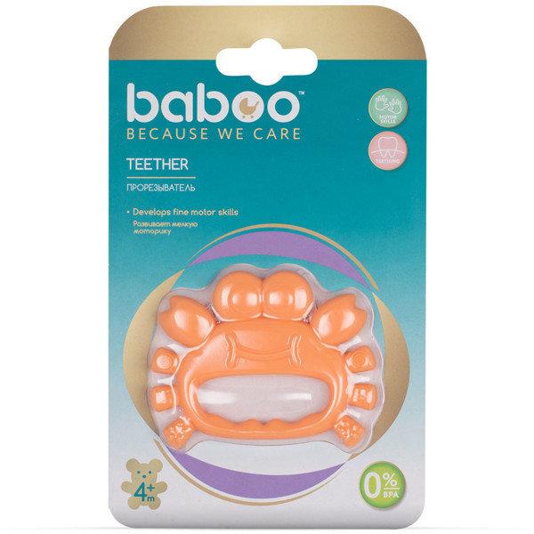 Baboo kramtukas silikoninis, 4+ mėn, Krabas paveikslėlis