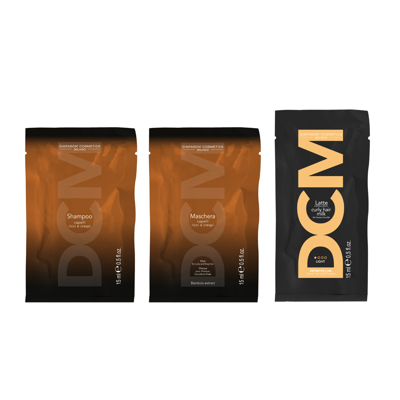 Mėginiai - DCM garbanotiems plaukams - 3 priemonės po 15ml paveikslėlis