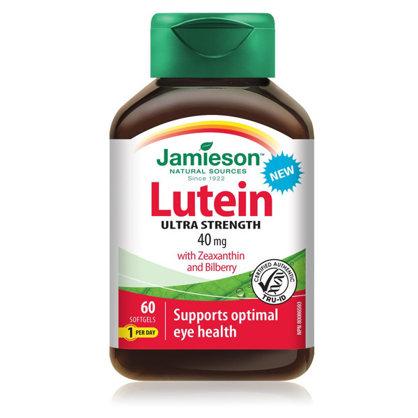 JAMIESON LUTEIN, 40 mg, 60 kapsulių paveikslėlis