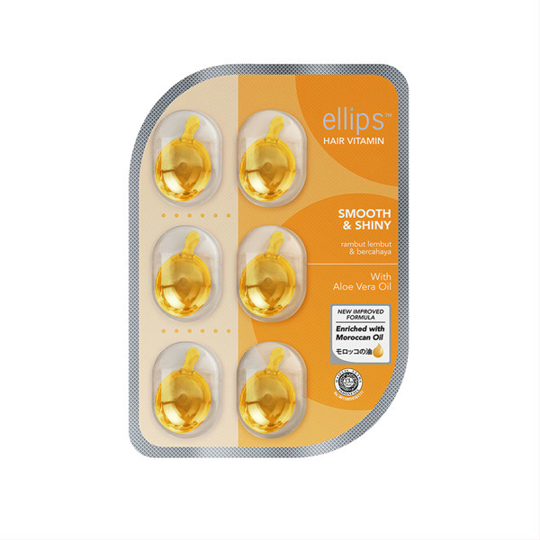 ELLIPS SMOOTH & SHINY, tepami vitaminai plaukams apimčiai suteikti, 6  kapsulės paveikslėlis