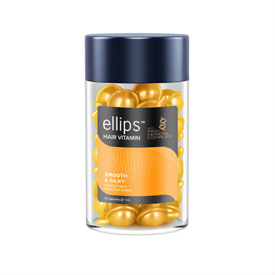 ELLIPS SMOOTH & SILKY PRO KERATIN, tepami vitaminai drėgmės atstatymui su keratinu, 50  kapsulių paveikslėlis