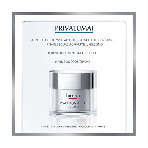 EUCERIN HYALURON - FILLER, dieninis kremas nuo raukšlių, SPF 30, 50 ml paveikslėlis