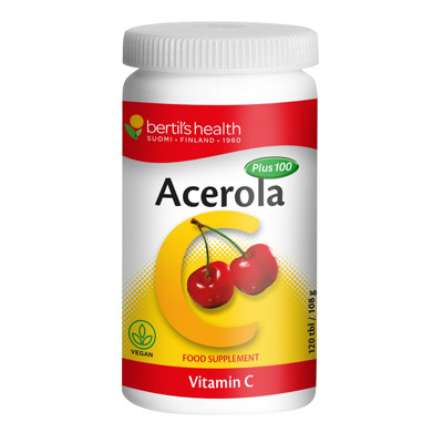ACEROLA PLUS 100, vitaminas C, 120 kramtomųjų tablečių paveikslėlis
