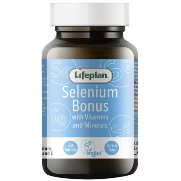 LIFEPLAN SELENIUM BONUS, selenas su chromu ir vitaminais, 30 tablečių paveikslėlis