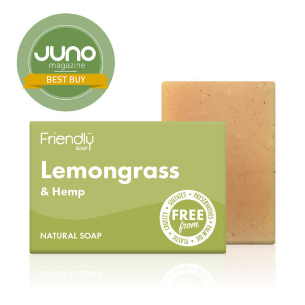 FRIENDLY SOAP natūralus rankų darbo muilas su citrinžole ir kanapėmis „Lemongrass & Hemp", 95 g paveikslėlis